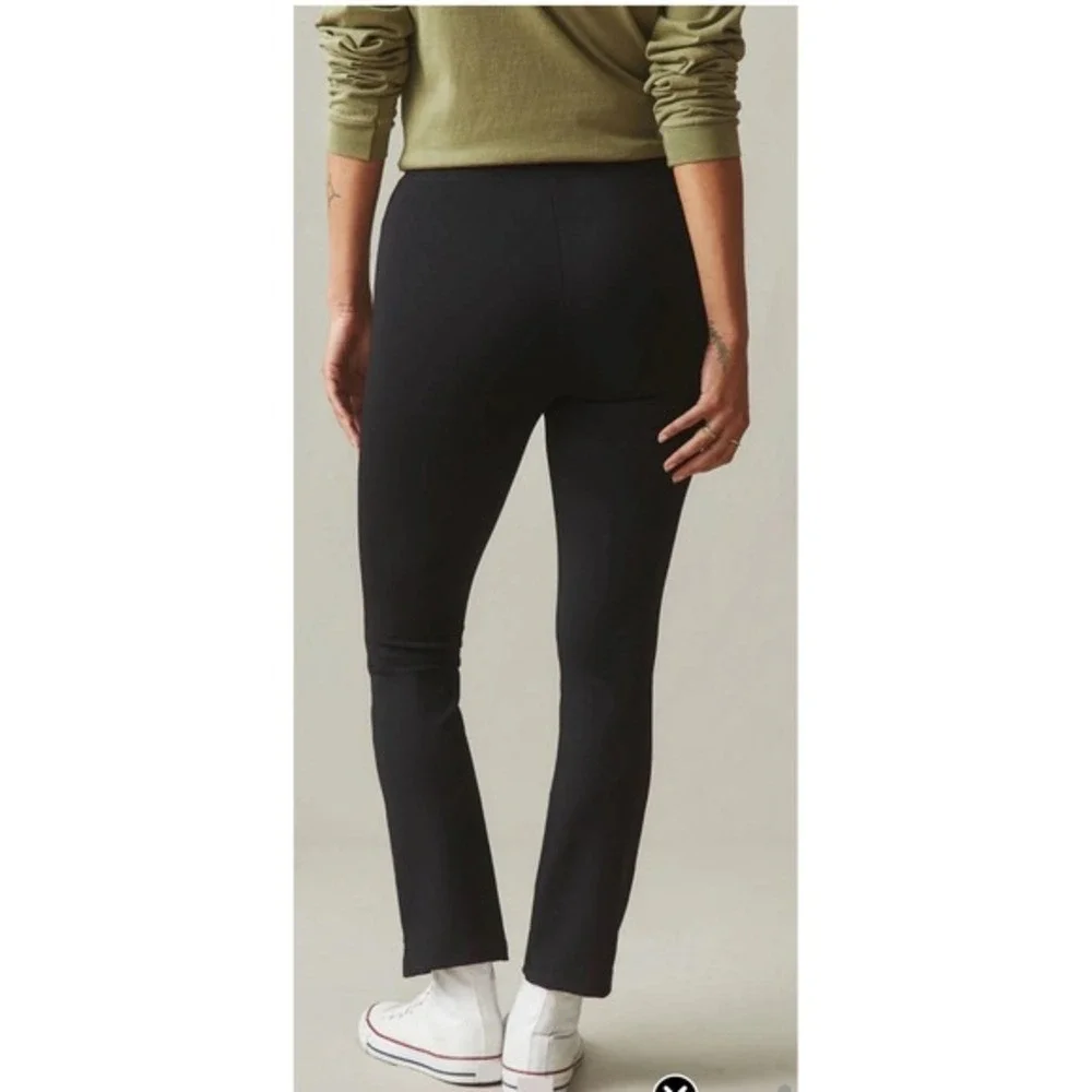 American Giant Ponte Kick‎ Flare Pants 4 Black Pull On Stretch Minimalist travel